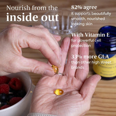 Efamol capsules on counter indicating easy daily supplement use.