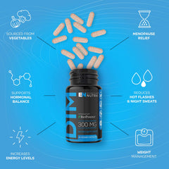 Effective Nutra DIM capsules close-up emphasizing easy-to-swallow design.
