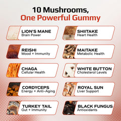 Effective Nutra Mushroom Gummies raspberry-flavored close-up showing gummy texture for easy taking.