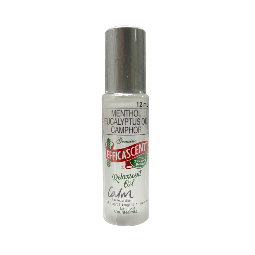 Efficascent ERO 12ml bottle close-up, showcasing ginger and turmeric blend for joint comfort.