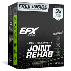 EFX Sports Joint Rehab capsules highlight Kre-Celazine for ongoing joint support