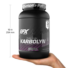 EFX Karbolyn Fuel Informed Sport certification emblem visible on label