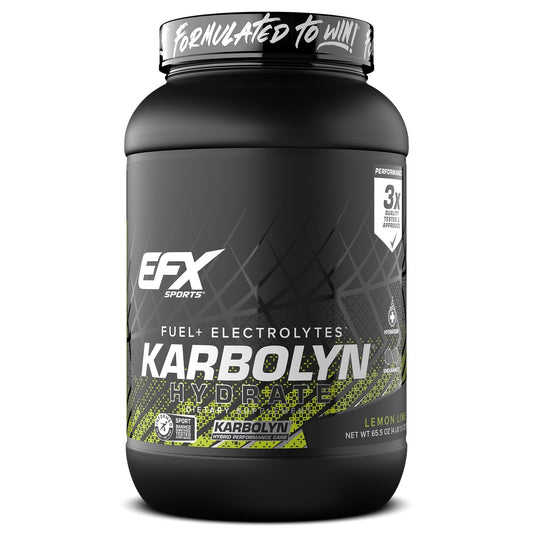 EFX Karbolyn Hydrate bottle with lemon lime flavor for fast hydration and energy.