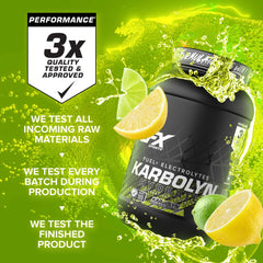 Close-up of the Karbolyn Hydrate label highlighting quality and testing.
