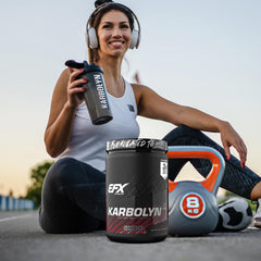 Glass with liquid demonstrates dissolvability and a clean taste for intra-workout use.
