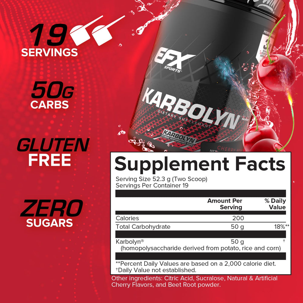 Karbolyn Fuel scoop demonstrates precise portioning for pre- or intra-workout fueling.