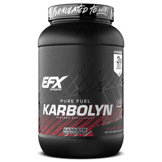 EFX Sports Karbolyn Fuel pour showing quick energy for pre-workout fueling