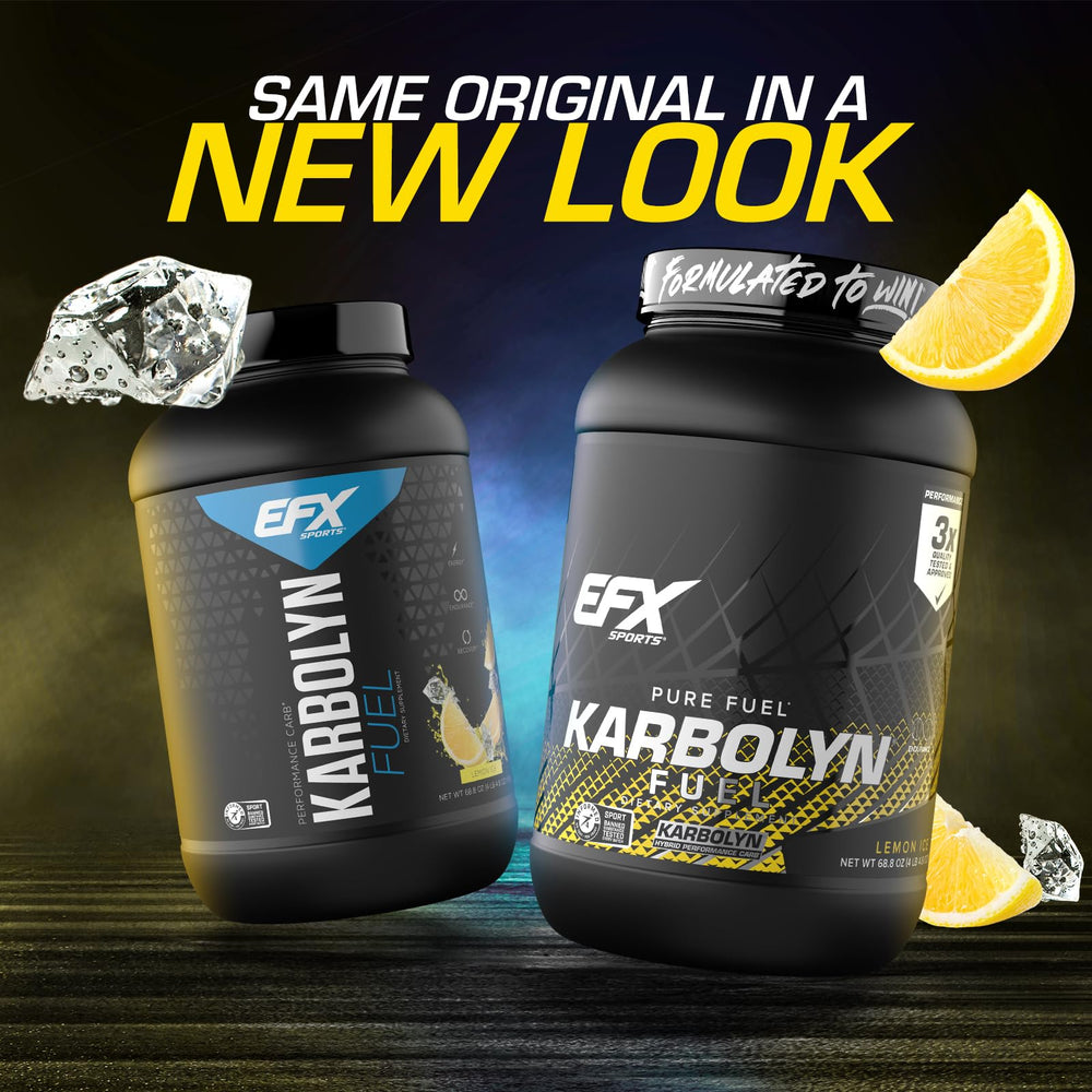 EFX Sports Karbolyn Fuel scoop with powder ready to mix for pre-workout energy.