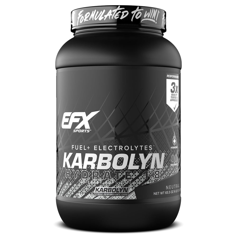EFX Sports Karbolyn Hydrate bottle ready for workout fueling and hydration