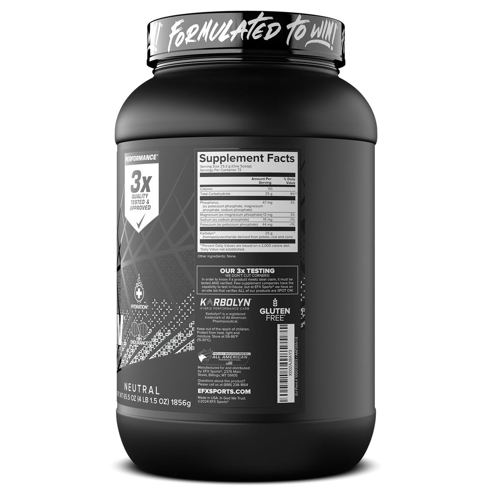 Quick-mix Karbolyn Hydrate powder ready for pre- or post-workout fueling
