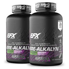 EFX Sports Kre-Alkalyn EFX bottle with stable pH creatine.