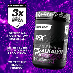 Athlete using Kre-Alkalyn EFX in a gym setting to support training sessions.