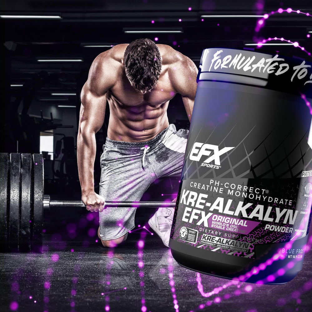 EFX Sports Kre-Alkalyn EFX powder dissolves quickly in water for a smooth mix.