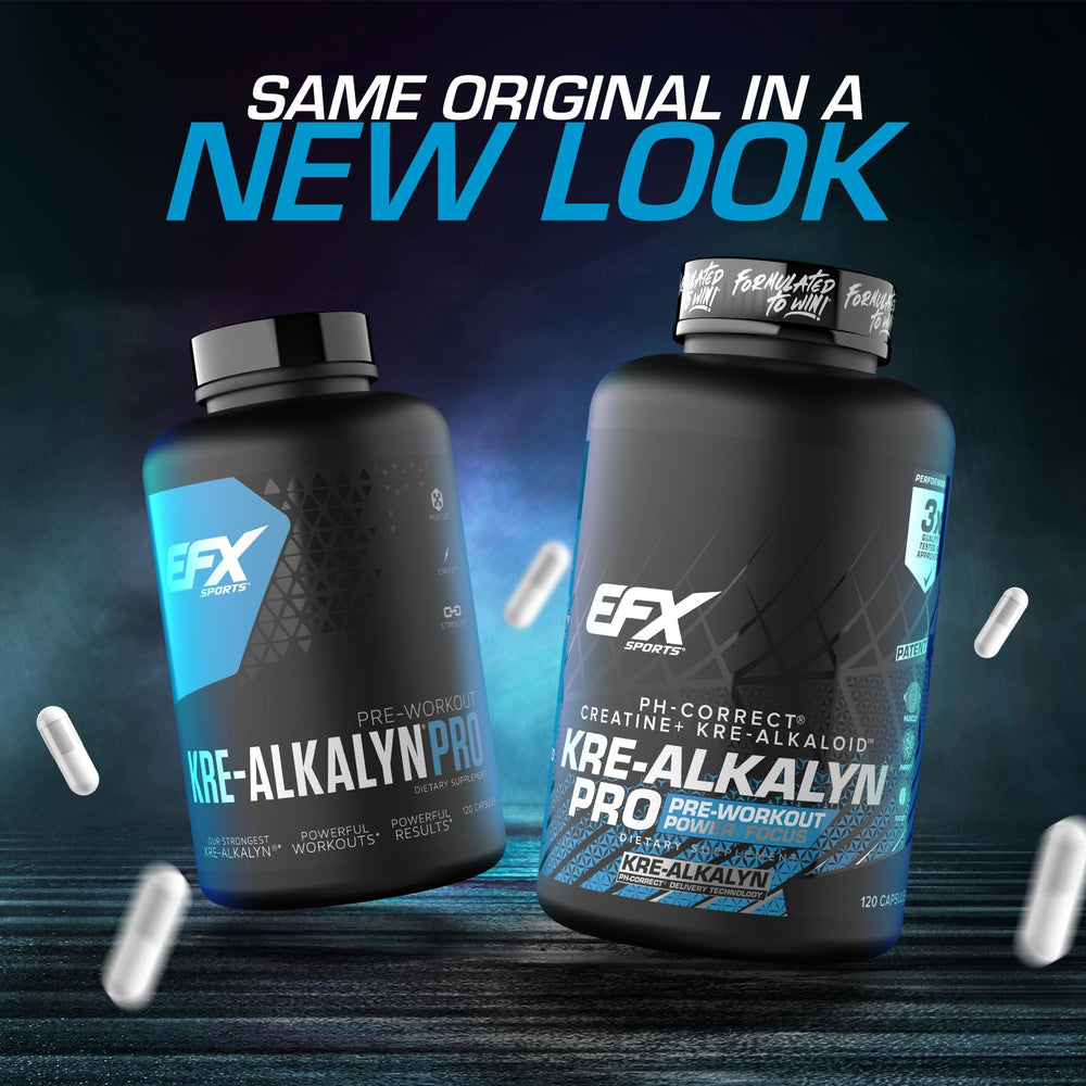 Kre-Alkalyn Pro capsules close-up showing easy-to-take format.