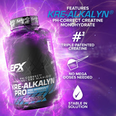 Kre-Alkalyn Pro label detail reinforces quality testing and certifications.