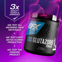 Athlete preparing shake with Glutazorb after training.