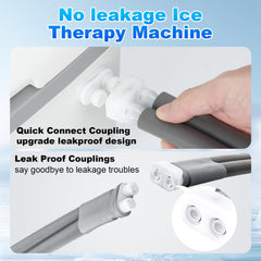 Egfvcbo leakproof knee ice machine minimizes spills during use.