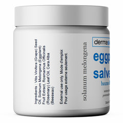 Applying Eggplant Salve to thickened skin for potential soothing use.