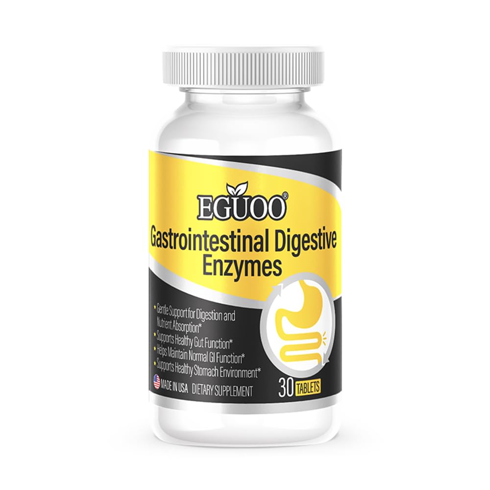 EGUOO digestive enzyme tablets pack supports meal-friendly digestion.
