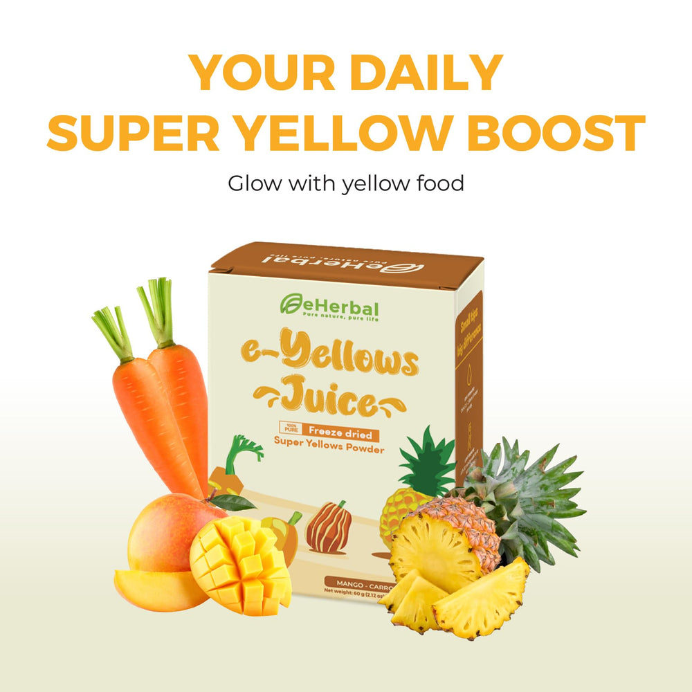 eHerbal YELLOW pack promotes digestive comfort and eye-friendly nourishment