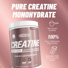 CREA-8 powder dissolving in water for quick pre-workout use