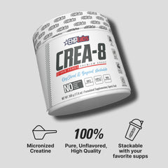 Shaker cup with CREA-8 mixed for practical endurance support during workouts.