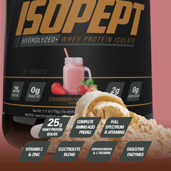 Label design emphasizing gluten-free and 27g protein per serving