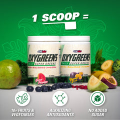Kelp, celery, broccoli and spinach in OxyGreens offer vibrant color.