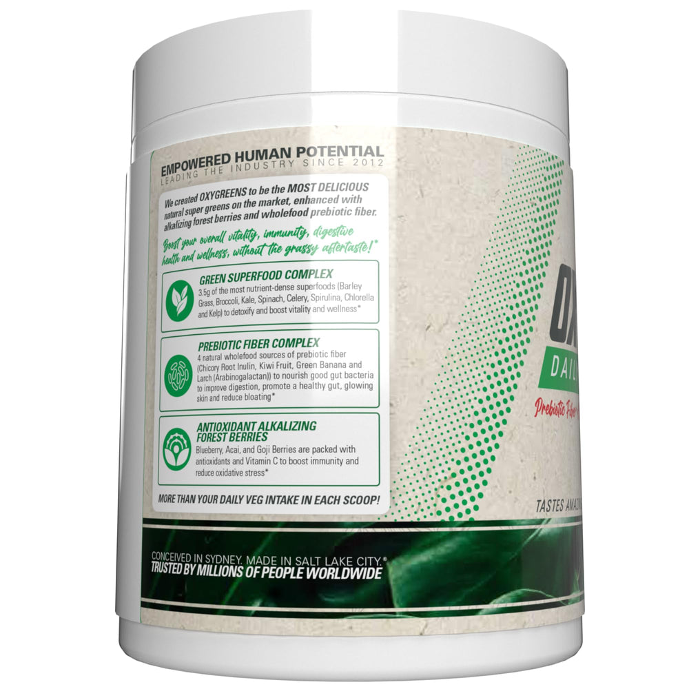 Shaker with OxyGreens mix ready to drink during workouts.