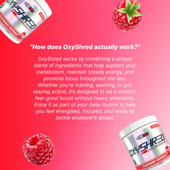 EHP Labs OxyShred immunity booster & prebiotic complex ingredients listed.