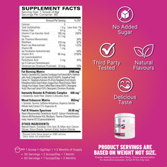 Close-up OxyShred label emphasizes ingredient quality