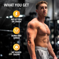 EHP Labs OxyShred Peach nutrition panel showing serving guidance.