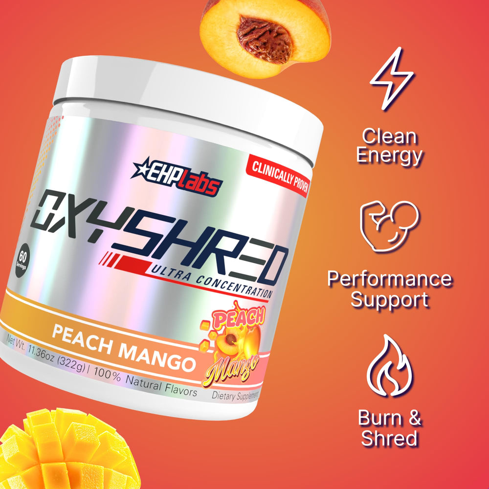 Scoop with powder for precise, easy serving of the OxyShred formula.
