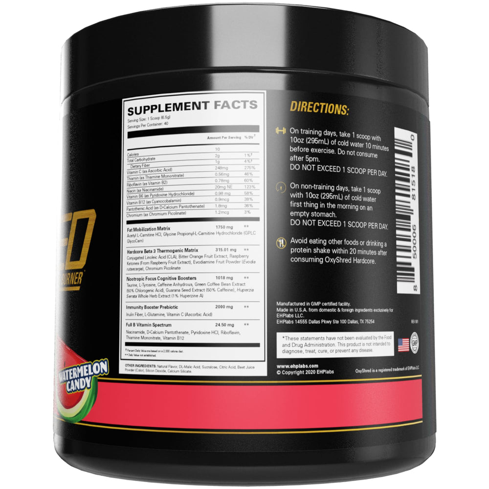 EHP Labs OxyShred Hardcore pre-workout in action during sprint training
