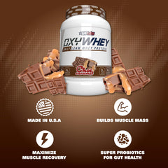EHP Labs OxyWhey ingredients label emphasizes whey protein isolate and enzyme blend