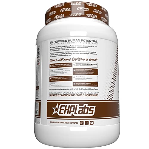 EHP Labs OxyWhey scoop dispensing image highlighting convenient preparation