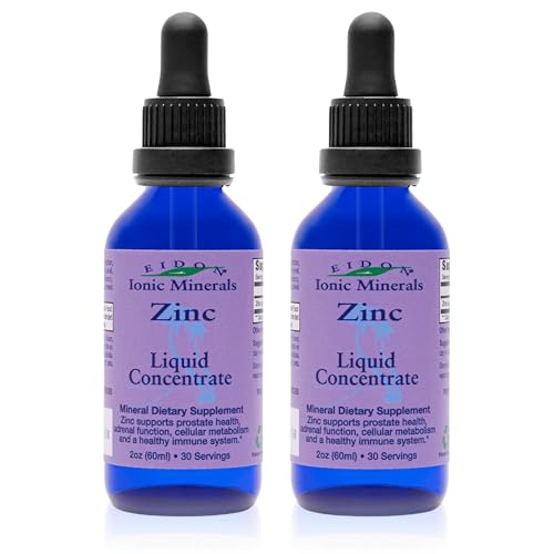 Eidon Ionic Minerals zinc liquid bottle for immune support and skin health.
