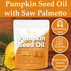 EILTEAU pumpkin seed oil softgels in bottle for easy daily intake