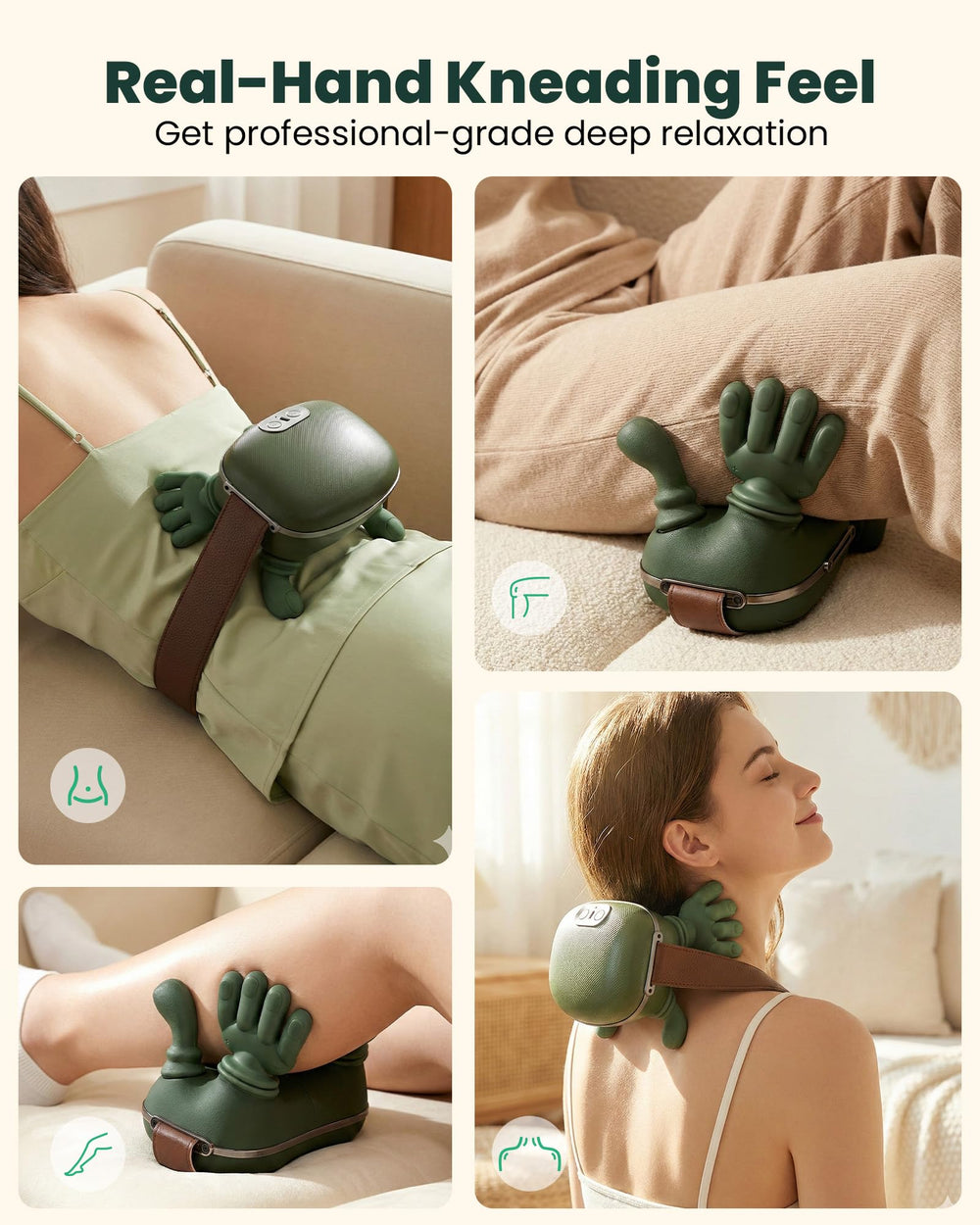 EIWAJKXE adjustable heat and speed customize comfort for daily fatigue relief.