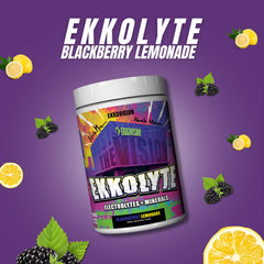 Ekkolyte powder dissolving in water for quick hydration after workouts.