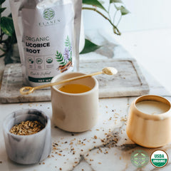Elanen Naturals licorice root warm aromatic notes for tea blends