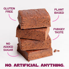 Elavi Protein Brownie date-sweetened detail emphasizing natural sweetness.