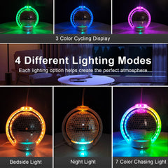 Elcxsla disco ball with LED RGB light adds vibrant color