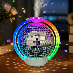 Elcxsla rotating disco ball diffuser with shimmering reflections for mood lighting