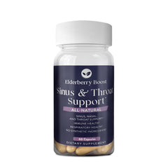 Elderberry Boost Sinus & Throat Capsules bottle for daily respiratory support
