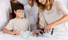 Kid-friendly juice-texture of Elderberry Queen syrup for easy dosing.