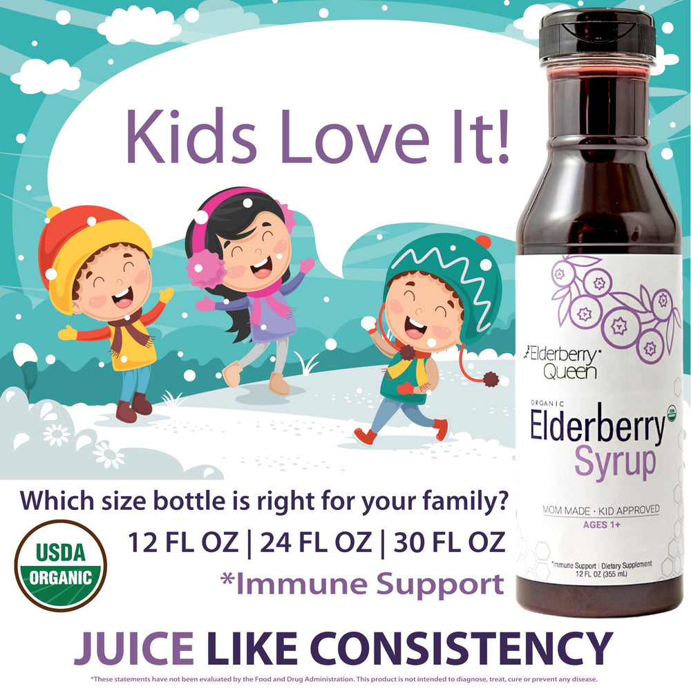 USA-made Elderberry Queen facility emphasizes domestic production quality.