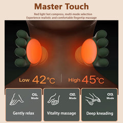 Electric Shiatsu Neck Shoulder Massager heat function provides comforting warmth