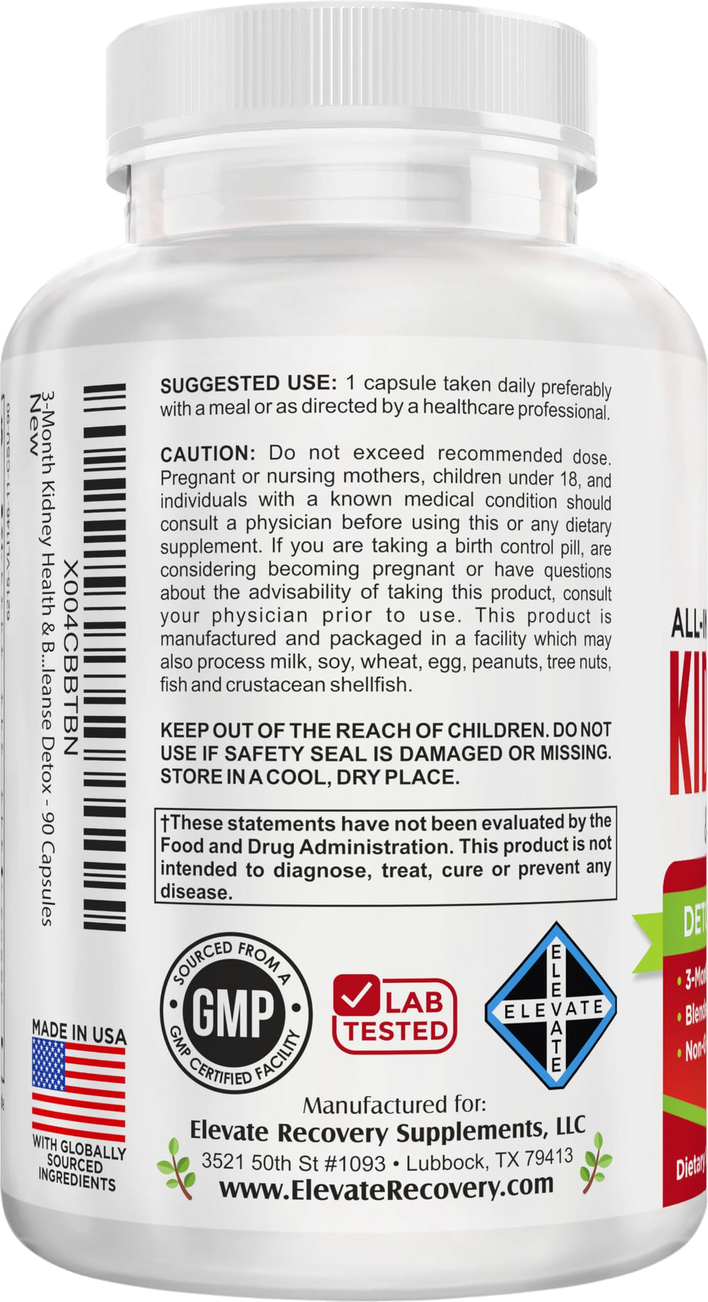 Elevate Kidney & Bladder Support capsules ready for daily use.