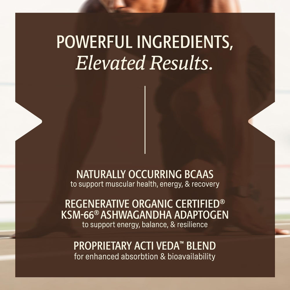 ELEVATE ORGANIC Chocolate shake in glass shows smooth texture and rich flavor